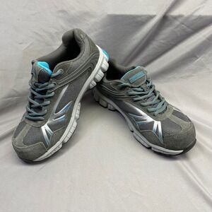 Converse‎ Steel Toe Work Shoes Womens Gray Blue Suede Mesh Safety Sneakers C1910